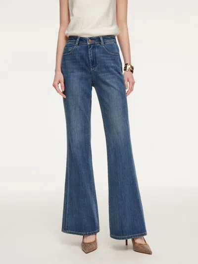 Goelia Lyocell Blend Four-way Stretch Women Flared Jeans In Multi