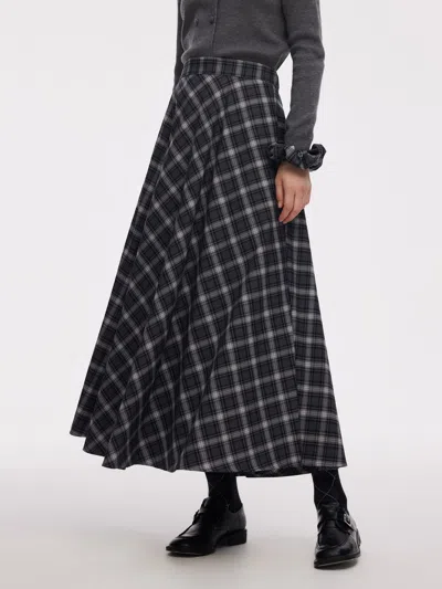 Goelia Plaid Women A-line Skirt With Scrunchie In Multi