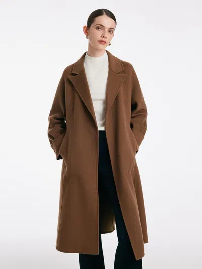 Goelia Pure Cashmere Classic Women Coat In Black