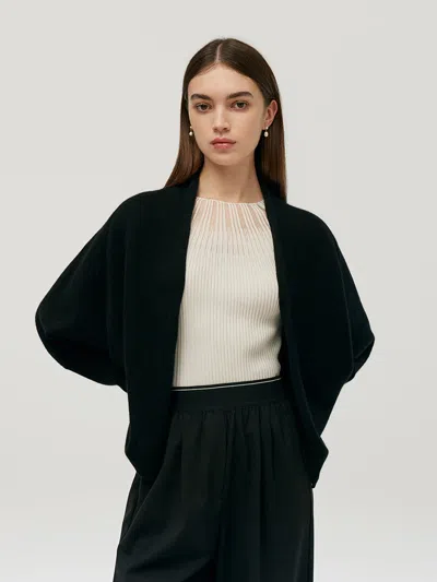 Goelia Pure Cashmere Crop Women Cardigan In Multi