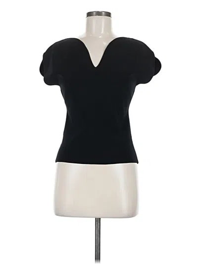Pre-owned Goelia Short Sleeve Top Black Sweetheart Neckline Tops