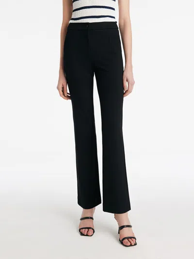 Goelia Slim Micro-flared Women Pants In Black