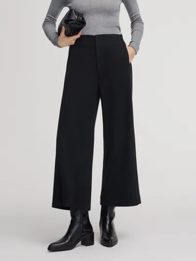 Goelia Stretch Adjustable Waist Straight Leg Women Knit Cropped Pants In Multi