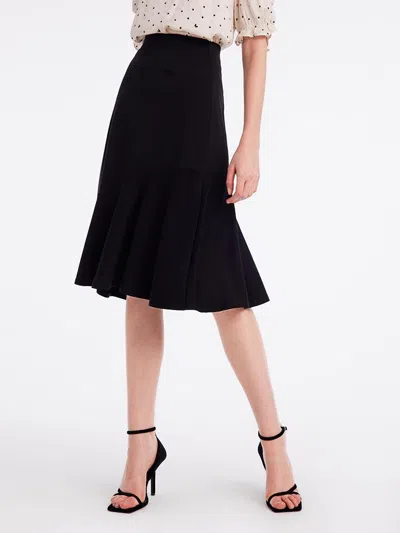 Goelia Stretch Knit Fishtail Women Skirt In Black