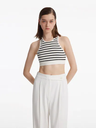Goelia Striped Women Crop Tank Top In Multi