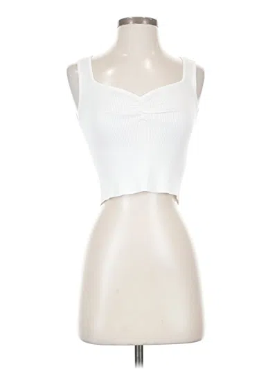 Pre-owned Goelia Tank Top White Strapless Neckline Tops