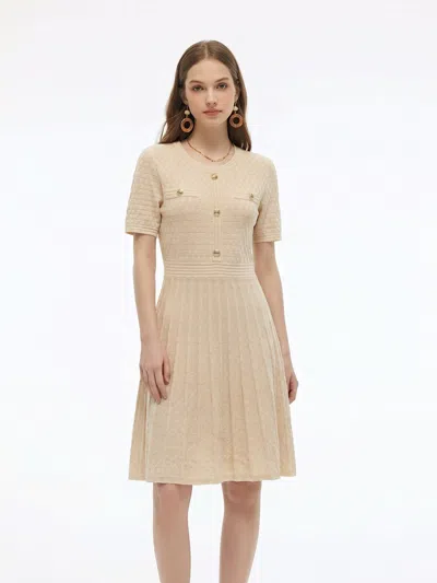 Goelia Tencel Blend Gathered Waist Women Textured Midi Dress In Gray