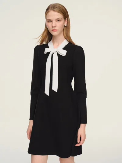 Goelia Tencel Blend Tie Front Women Knit Mini Dress In Multi
