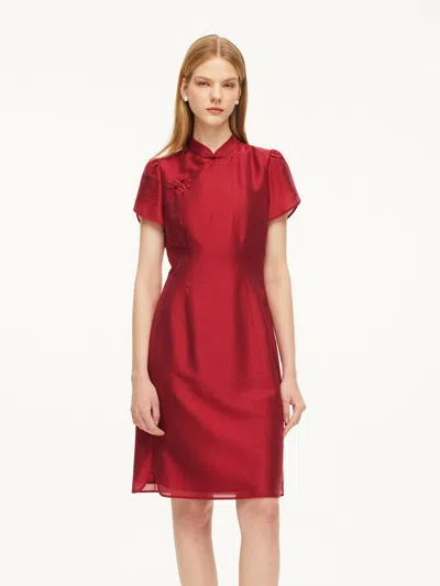 Goelia Tencel Blend Women Qipao Mini Dress In Multi
