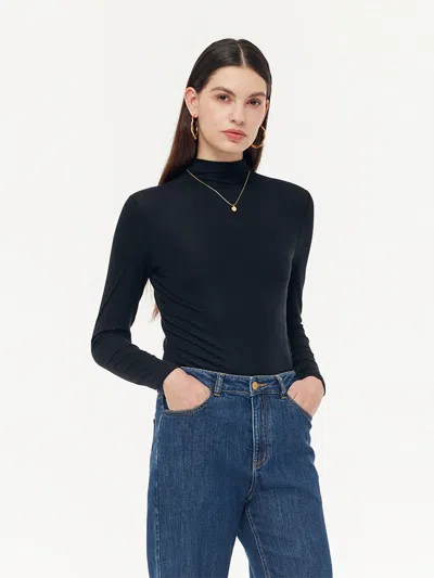 Goelia Tencel Stretch Women Knit Top In Blue