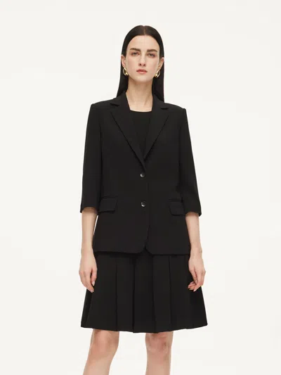 Goelia Triacetate Blend H-line Women Blazer In Black