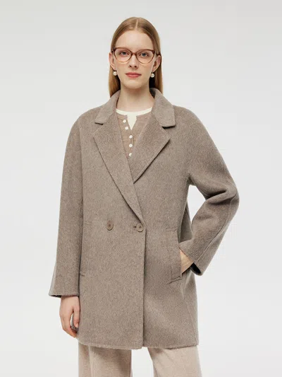 Goelia Wool Alpaca Women Mid-length Coat In Multi