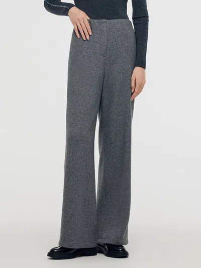 Goelia Wool Blend Straight Women Pants In Gray