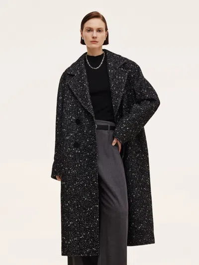 Goelia Wool Blend Unisex Oversized Coat In Multi