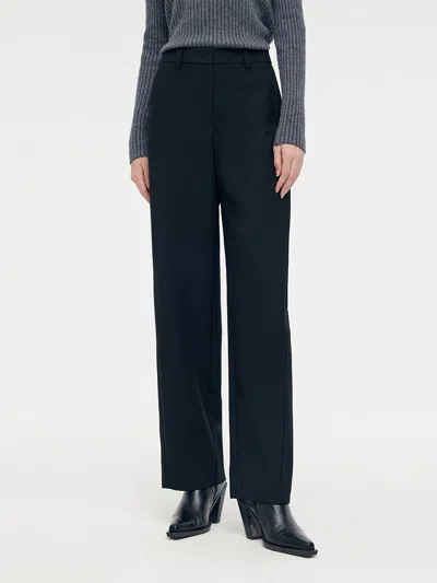 Goelia Wool Blend Women Full Length Pants In Black