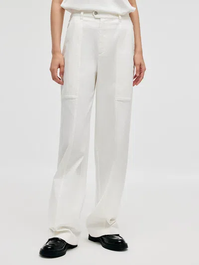 Goelia X Christine Phung Wide-leg Jeans In White