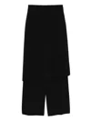 Goen J Asymmetrically Pleated Straight Trousers In Black
