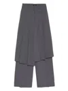 Goen J Asymmetrically Pleated Straight Trousers In Green