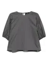 Goen J Balloon-sleeve Top In Grey