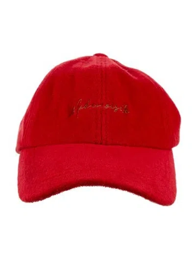 Pre-owned Goen J Baseball Cap In Red