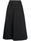 Goen J Belted High-waist A-line Skirt In Black