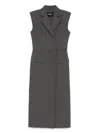 Goen J Blazer Layered Panel Dress In Grey