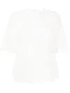 Goen J Broderie-anglaise Floral Knitted Top In White