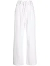 Goen J Contrasting-panel Wide-leg Trousers In White