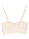 Goen J Crochet-knit Bra In Neutrals