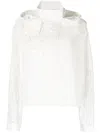 Goen J Cropped Hooded Jacket In White