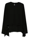 Goen J Draped Cape Tank Top In Black