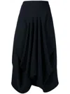Goen J Draped Midi Skirt In Blue
