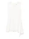 Goen J Draped V-neck Sleeveless Top In White
