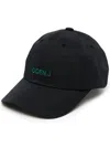 Goen J Embroidered-logo Baseball Cap In Black