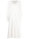 Goen J Flared Puff-sleeve Dress In White