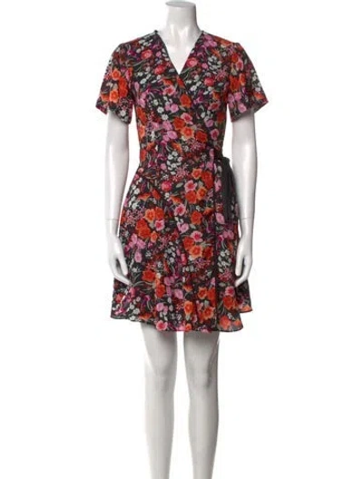 Pre-owned Goen J Floral Print Mini Dress In Multi