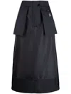Goen J Inside-out Midi Skirt In Grey