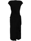 Goen J Knot-detail Sleeveless Cotton-jersey Midi Dress In Black