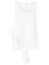 Goen J Knot-detailing Cotton Tank Top In Weiss
