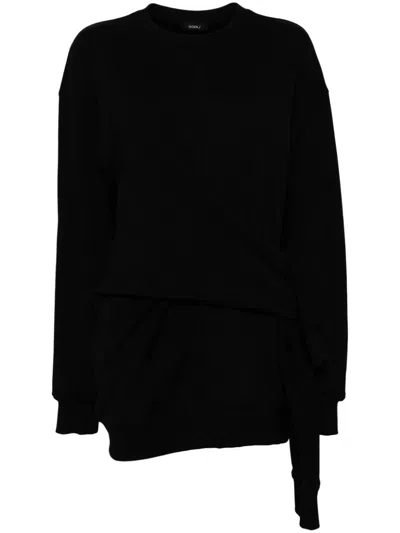 Goen J Knotted Detail Sweatshirt In Black