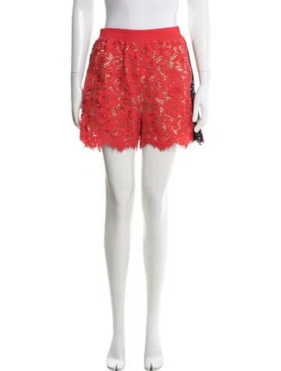 Pre-owned Goen J Lace Pattern Shorts In Red
