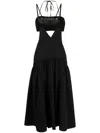 Goen J Layered Crochet-top Dress In Black