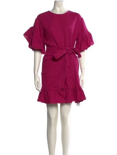 Pre-owned Goen J Linen Mini Dress In Pink