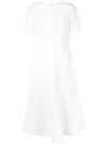 Goen J Macramé-panel Midi Dress In White