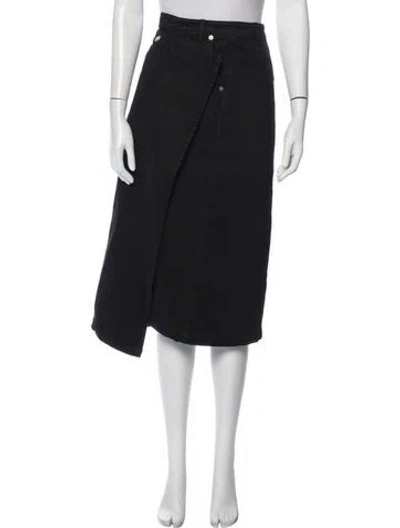 Pre-owned Goen J Midi Length Skirt In Black
