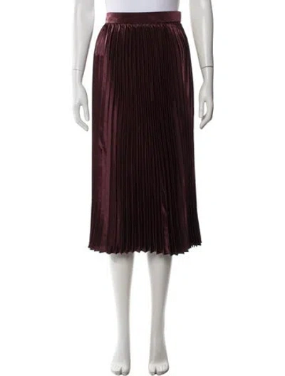 Pre-owned Goen J Midi Length Skirt In Burgundy