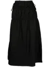 Goen J Midi Ruched Straight Skirt In Black