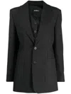 Goen J Notched-lapels Single-breasted Blazer In Black