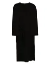 Goen J Ribbed Cape Dress In Black