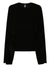 Goen J Ribbed Cape Top In Black